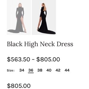 ALBINA DYLA- Black High Neck Dress